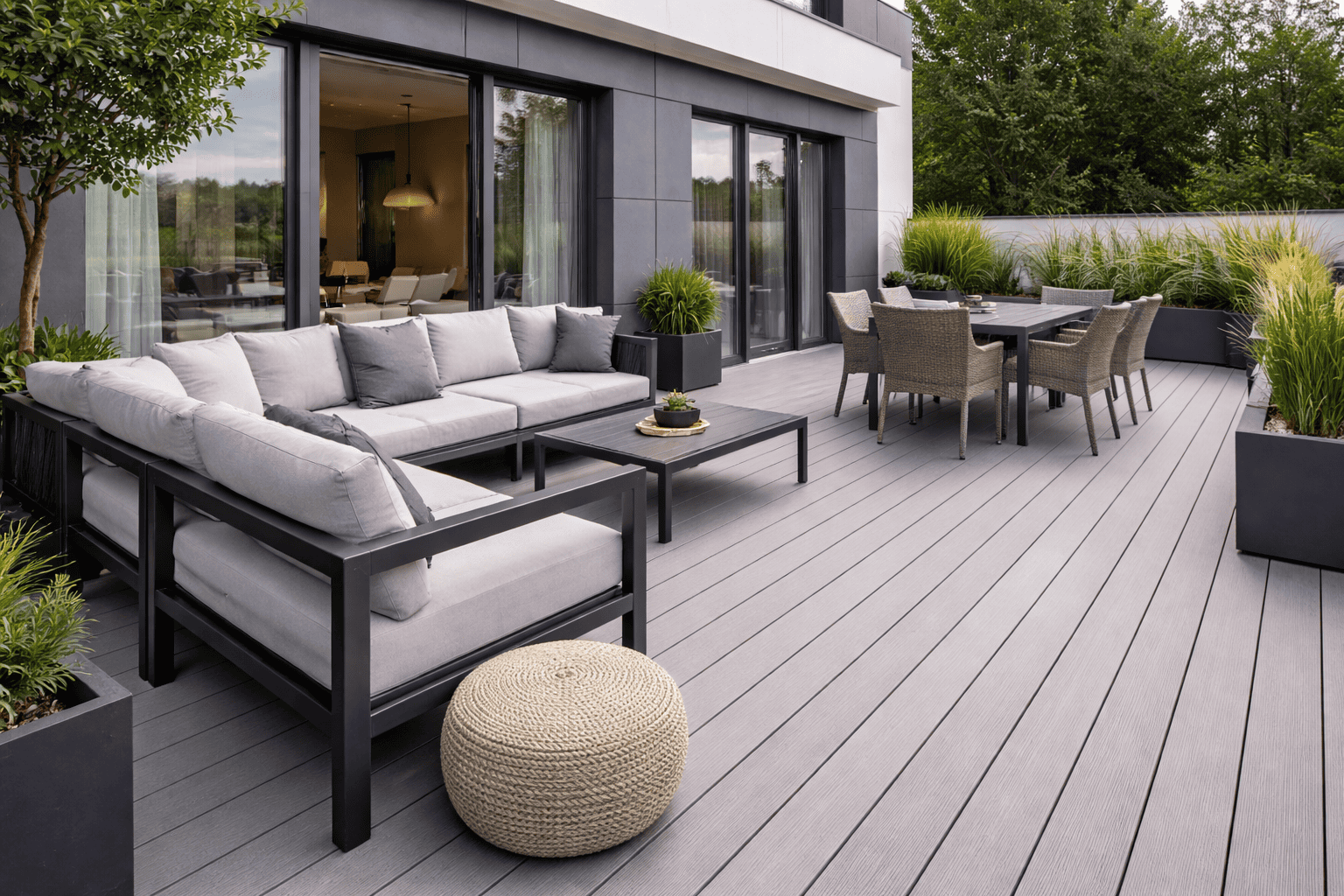 Płyta kompozytowa w budowie tarasów – trwałość konstrukcji i wysoka spójność estetyczna